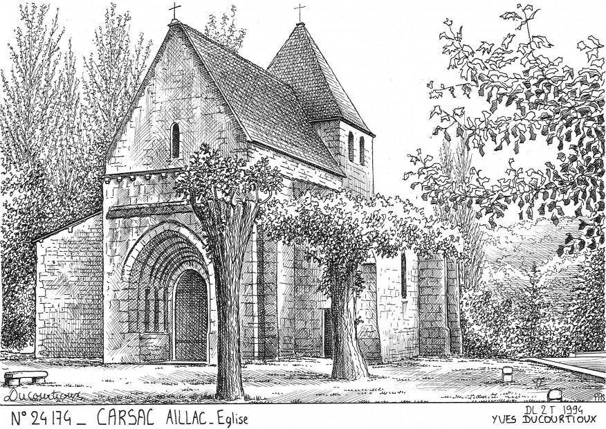 N 24174 - CARSAC AILLAC - église